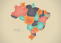 Brazil Map Artwork von Ingo Menhard