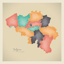 Belgium Map Artwork von Ingo Menhard