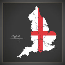 England Map Artwork von Ingo Menhard