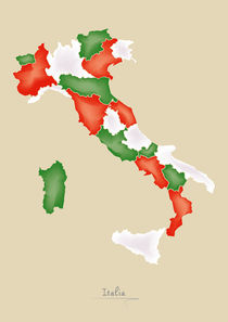 Italy Map Artwork by Ingo Menhard