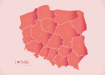 Poland Map Artwork von Ingo Menhard