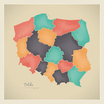 Poland Map Artwork von Ingo Menhard