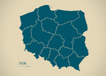 Poland Map Artwork von Ingo Menhard