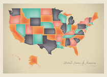 USA Map Artwork by Ingo Menhard