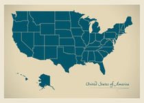 USA Map Artwork von Ingo Menhard