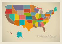 USA Map Artwork von Ingo Menhard