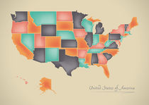 USA Map Artwork von Ingo Menhard