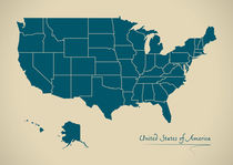 USA Map Artwork von Ingo Menhard