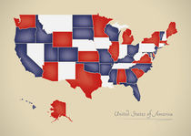 USA Map Artwork by Ingo Menhard