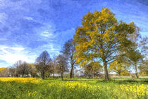 Summer Farm Trees Art von David Pyatt