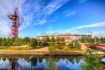 West Ham Olympic Stadium And The Arcelormittal Orbit  by David Pyatt