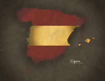 Spain Modern Map Artwork Design von Ingo Menhard