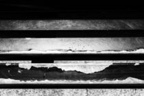 Metal Beams of Broken Paint Monochrome by John Williams