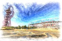 West Ham Olympic Stadium And The Arcelormittal Orbit  Art von David Pyatt