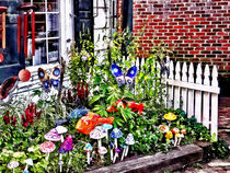 New Hope PA - Garden of Ceramic Mushrooms by Susan Savad