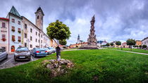 View of the Central Square Stefanikovo Námestie of Kremnica von Zoltan Duray