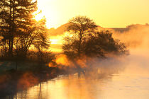 Nebelige Flusslandschaft by Bernhard Kaiser