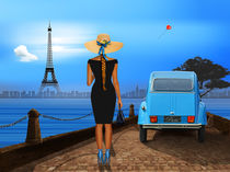 Verliebt in Paris mit Eiffelturm by Monika Juengling