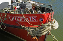 Bow Of The Chieftain, Whitby Harbour by Rod Johnson