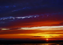 Liverpool Bay at sunset by John Wain