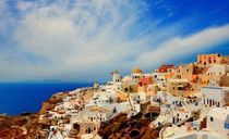 On the island of Santorini, Greece by Yuri Hope