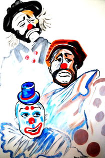 CLOWNS LOOKING  AT YOU by Nora Shepley