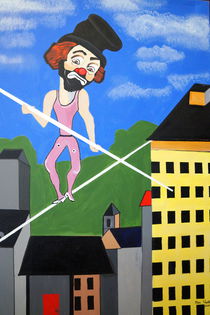 CLOWN ON TIGHT ROPE von Nora Shepley