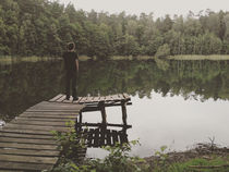 Human loneliness by the lake by Arletta Cwalina