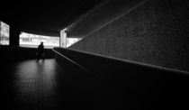 Women in the Walkway Shadows Barbican London by John Williams