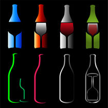 Bottles and glasses- spirits  by Shawlin I