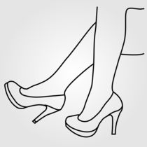      the legs of a woman wearing high heels  by Shawlin I