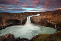 Aldeyarfoss bei Sonnenuntergang von Rainer Grosskopf