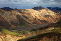 Blick vom Blahnukur in Landmannalaugar von Rainer Grosskopf