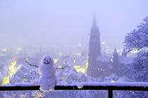 Der kleine Schneemann über Freiburg von Patrick Lohmüller