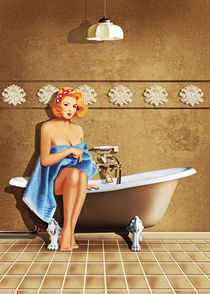 Pin Up Girl und Badezimmer Nostalgie by Monika Juengling