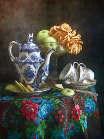 Teekanne und Äpfel von Nikolay Panov