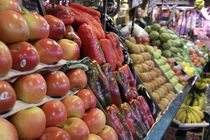 Fruits and vegetables at La Boqueria in Barcelona by stephiii