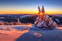 Winter sunset in the Alps by Zoltan Duray