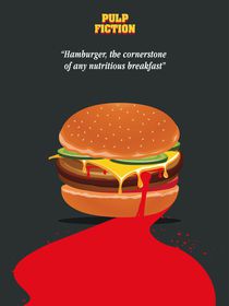 Alternative pulp fiction burger quote art von Goldenplanet Prints