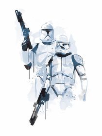 Stormtroopers watercolor style art print von Goldenplanet Prints