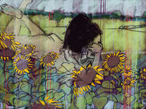 liegender Akt in Sonnenblumen von Skadi Engeln