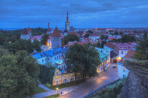 Old Town with Oliveste Church at Dusk, Tallinn, Estonia by Torsten Krüger