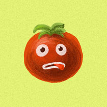 Funny Cartoon Tomato von Boriana Giormova