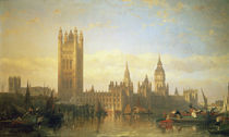 New Palace of Westminster from the River Thames von David Roberts
