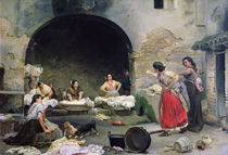 Washerwomen Disputing, 1871 von Jose-Jimenes Aranda