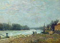 After the Thaw, the Seine at Suresnes Bridge by Alfred Sisley