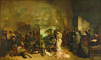 The Studio of the Painter, a Real Allegory, 1855 von Gustave Courbet