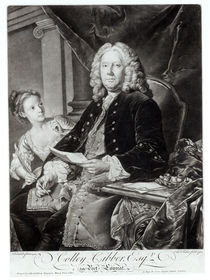Colley Cibber 1758, engraved by Edward Fisher von Jean Baptiste Vanloo
