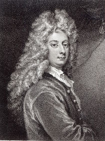 William Congreve engraved by P.W.Tomkins von Godfrey Kneller