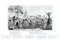 The Spa Fields Orator Hunt-ing for Popularity to Do-Good!! von George Cruikshank
